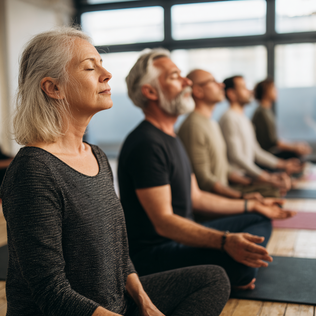 Sesiune avansată de yoga cu accent pe tehnici de respirație și poziții de echilibru